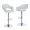 Monarch Specialties Bar Stool, Swivel, Bar Height, Adjustable, Metal, Pu Leather Look, White, Chrome, Contemporary I 2358 - alternate 1